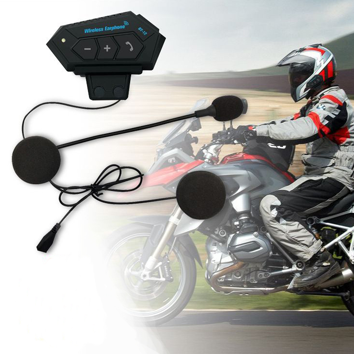 Audifono Casco Moto Auriculares Bluetooth Lllamada Mp3 4