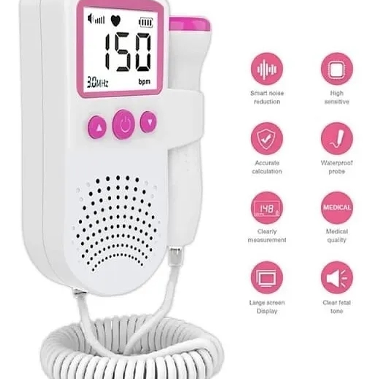 Monitor Frecuencia Cardiaca Latidos Fetales Bebé 2.5 Mhz 3