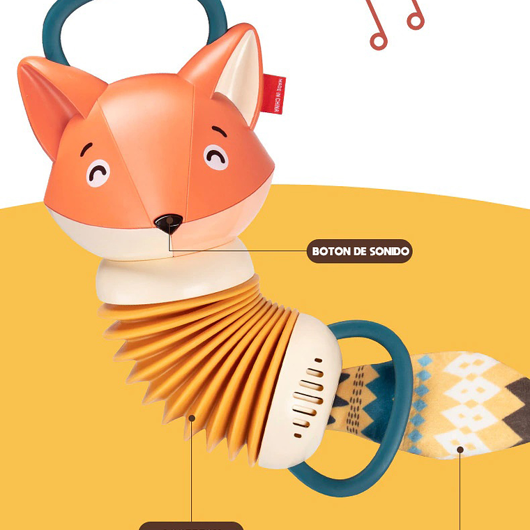 Zorro Acordeón Juguete para Bebé  2