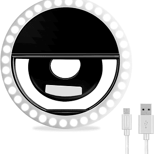 Anillo Selfie Aro Luz Led Usb 3 Modos Iluminación