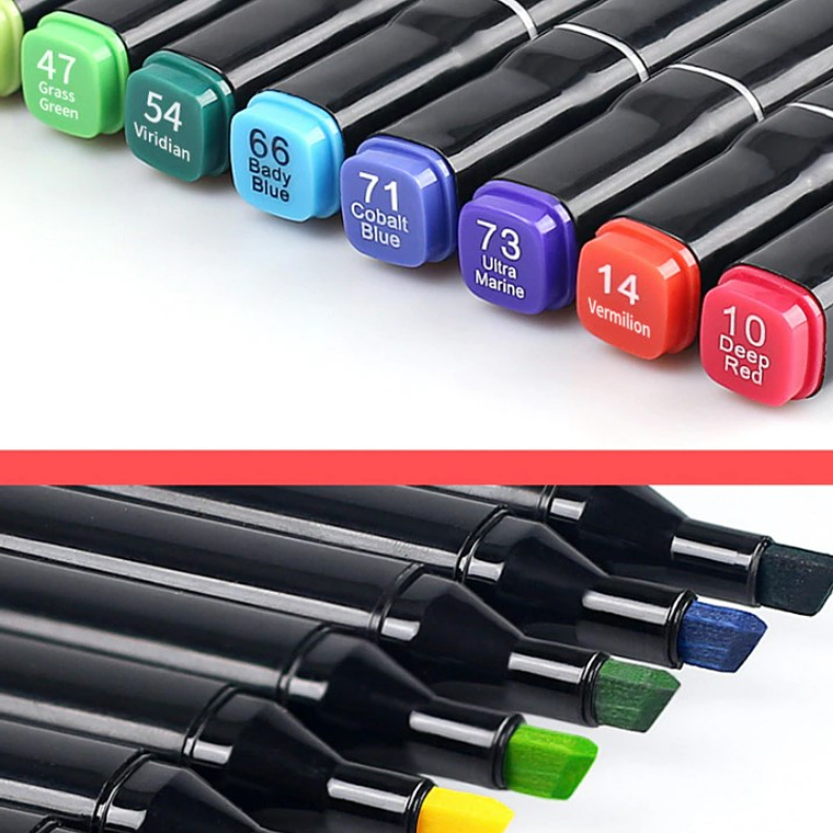 168 Lápices Marcadores Doble Con Bolsa 6