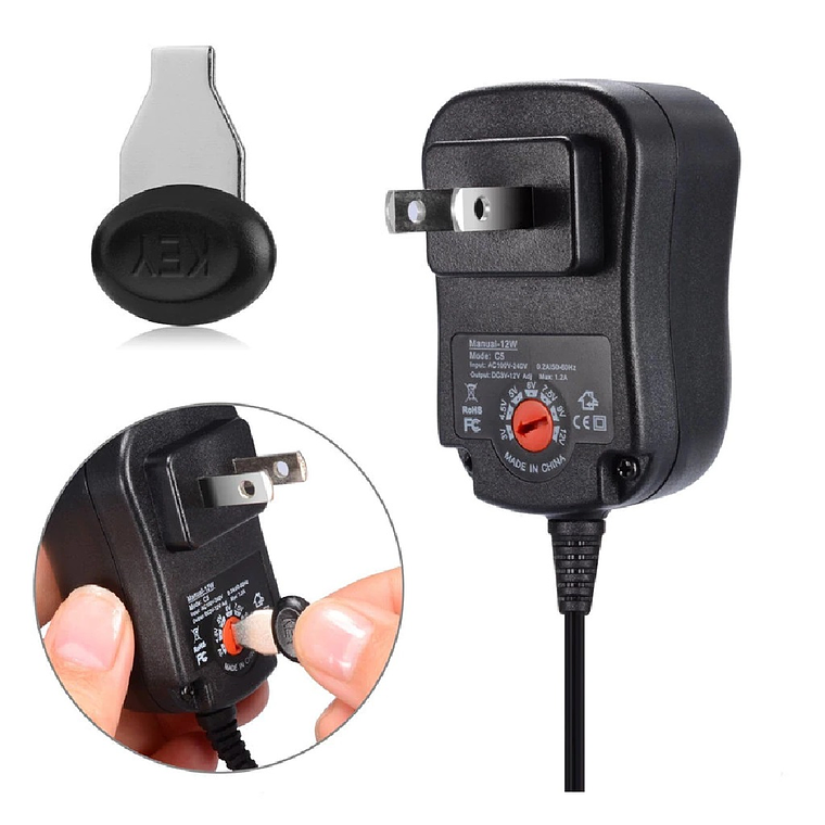 Cargador Transformador Voltaje Universal 3 a 12v 5