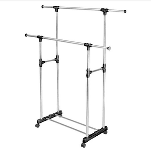Perchero Colgador Exhibidor Ropa Doble Metálico