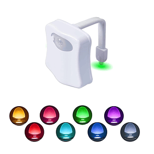 Luz Led para Inodoro con Sensor de Movimiento 8 Colores