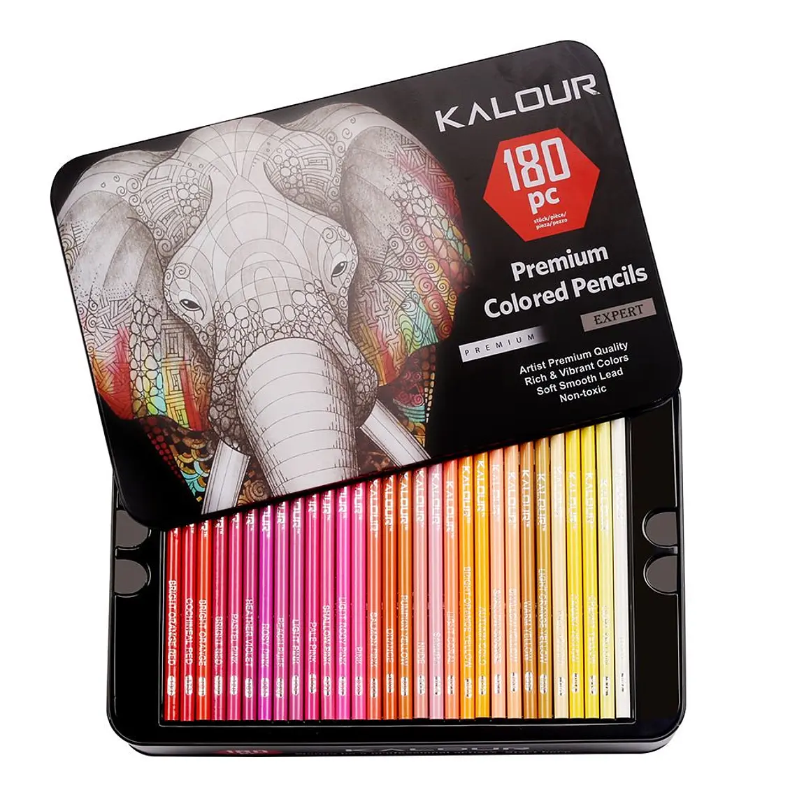 Set 180 Lapices Colores Arte Profesional Dibujo Caja Metálica 4