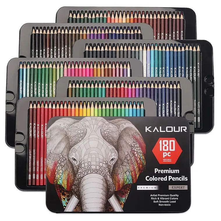 Set 180 Lapices Colores Arte Profesional Dibujo Caja Metálica 1