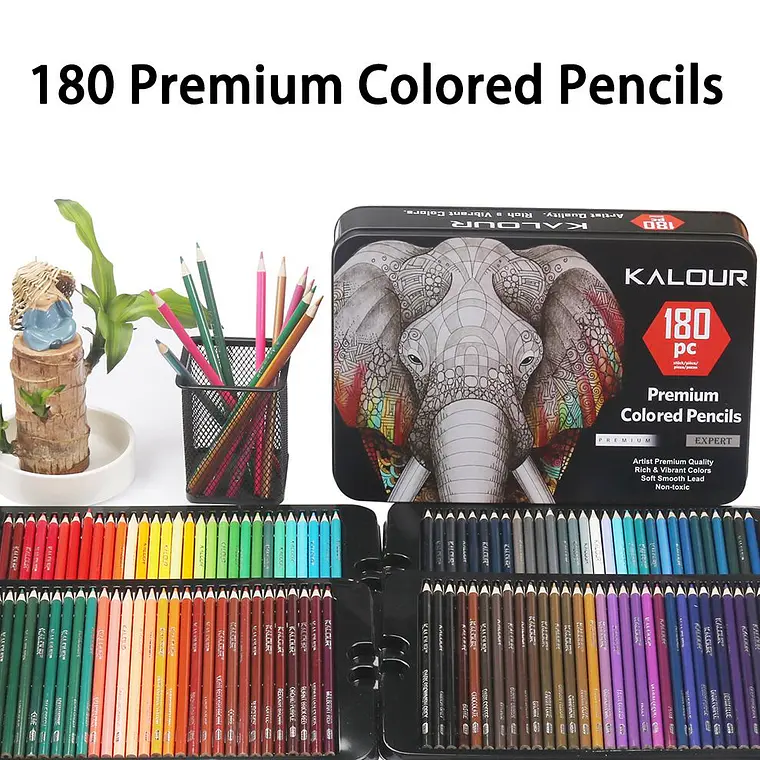 Set 180 Lapices Colores Arte Profesional Dibujo Caja Metálica 5