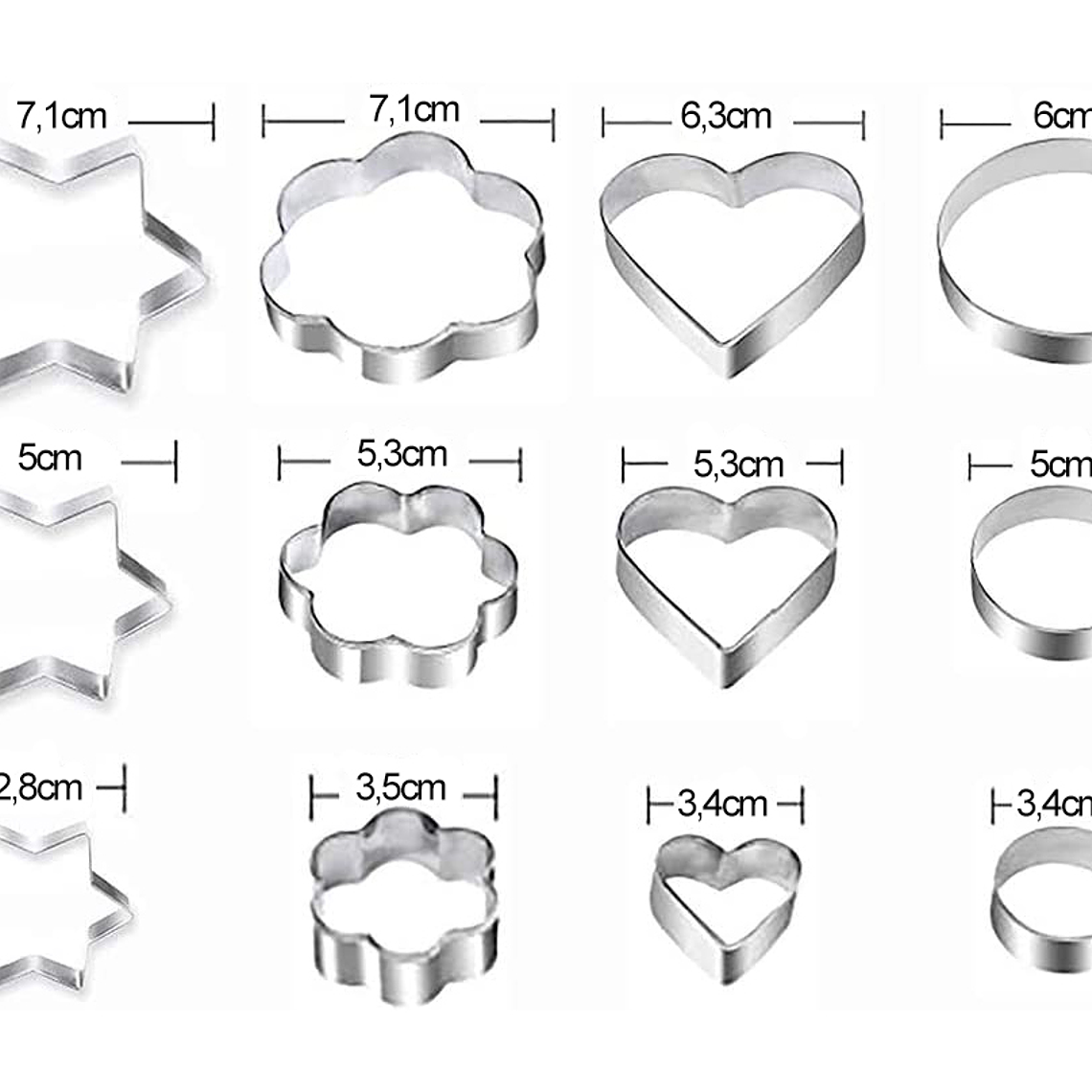 12 Moldes De Galleta Cortador Galletas Moldes Galletas 2
