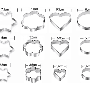 12 Moldes De Galleta Cortador Galletas Moldes Galletas
