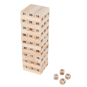 Juguete de Madera Juego De Mesa 54 Pcs