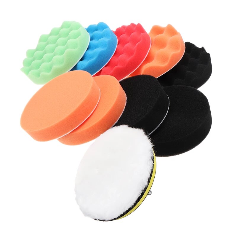 Kit De Esponjas Para Pulir Coche - 23 Piezas, Reutilizables Y Lavables - Para Taladro O Pulidora, Eliminación De Rayones Y Encerado