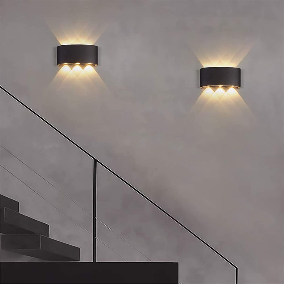 Luz Led Foco Aplique Pared 6 Leds Exterior 5