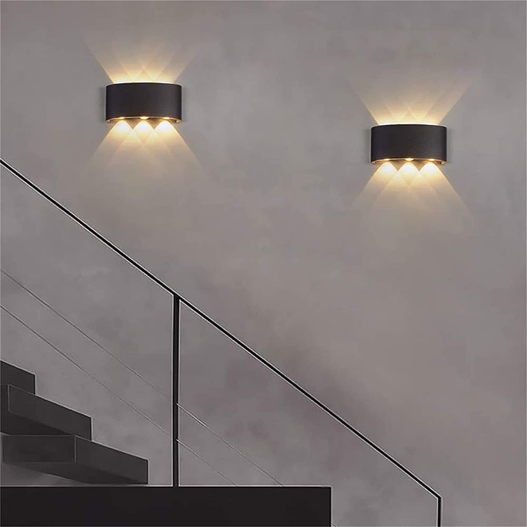 Luz Led Foco Aplique Pared 6 Leds Exterior 5
