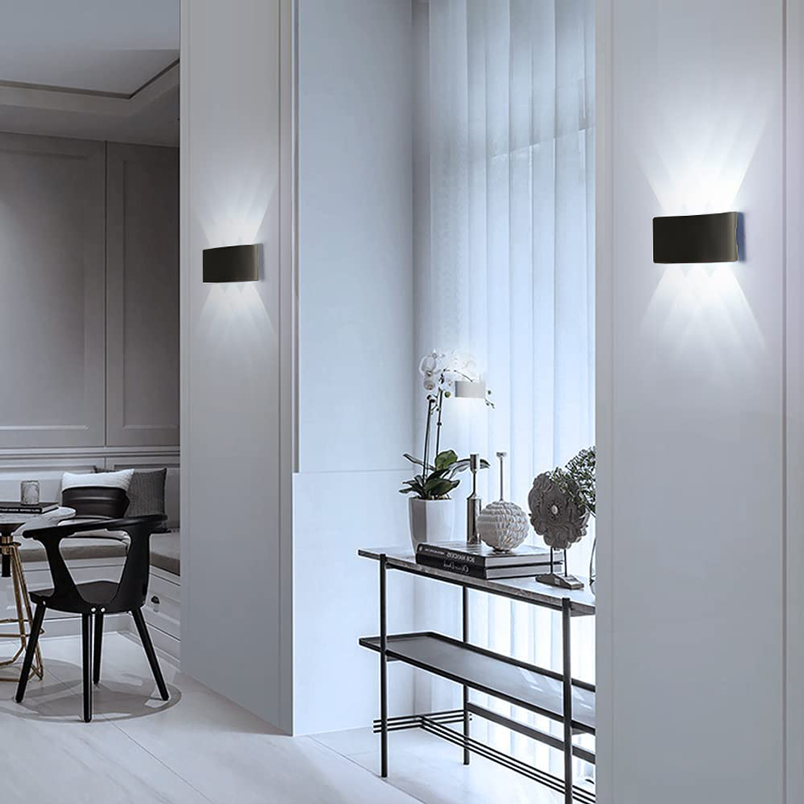 Luz Led Foco Aplique Pared 6 Leds Exterior 6