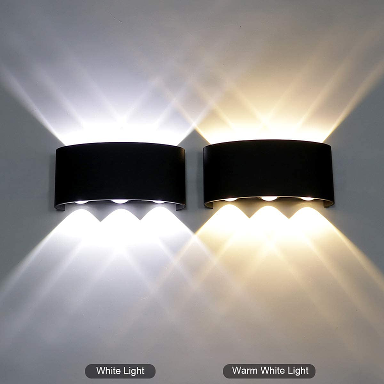 Luz Led Foco Aplique Pared 6 Leds Exterior 4