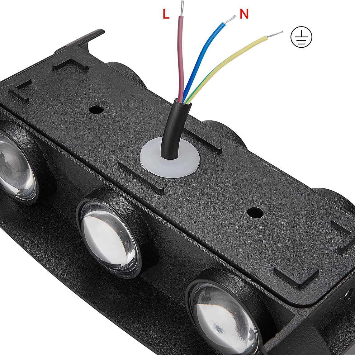 Luz Led Foco Aplique Pared 6 Leds Exterior 9