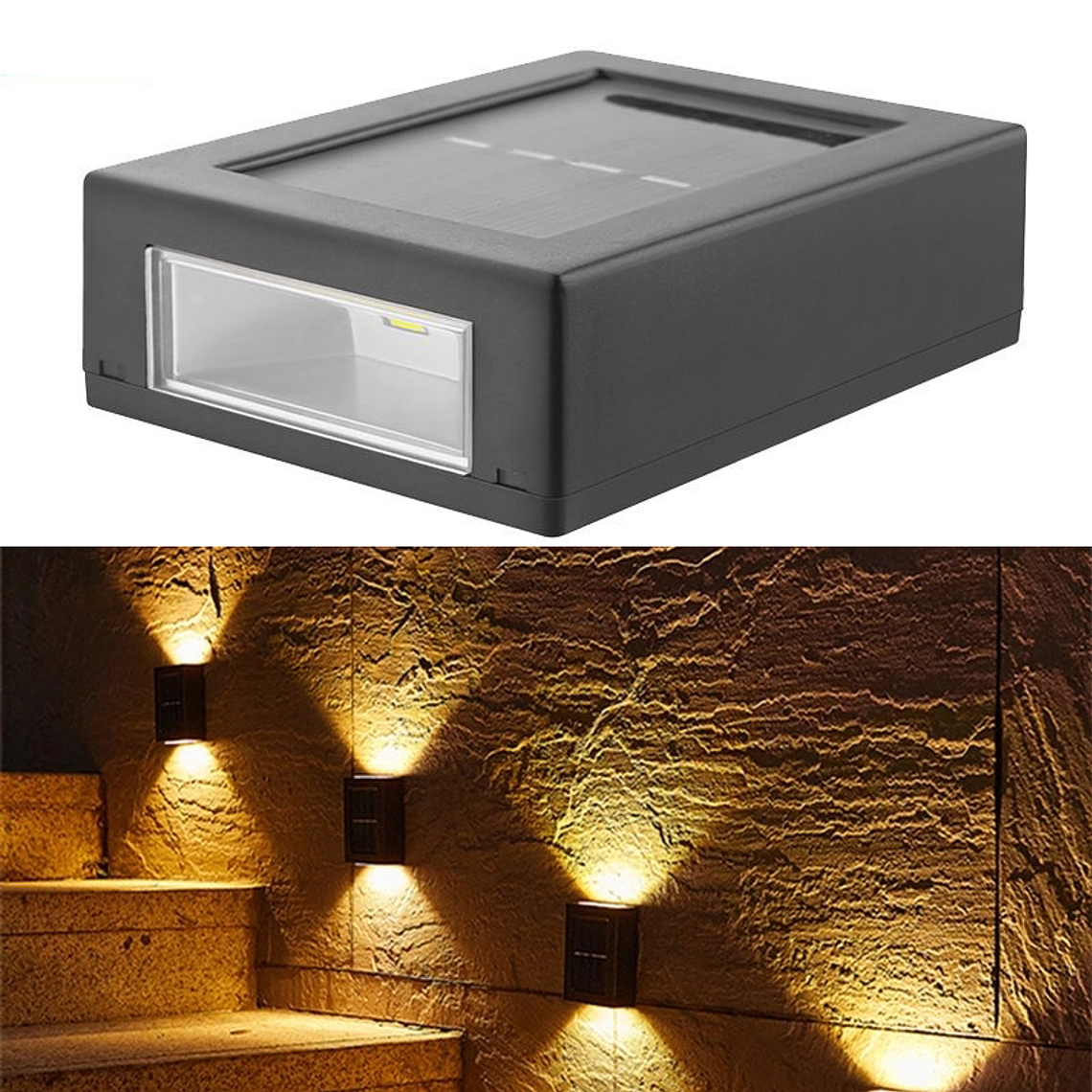 Lampara Aplique Solar X2 Exterior Impermeable 2