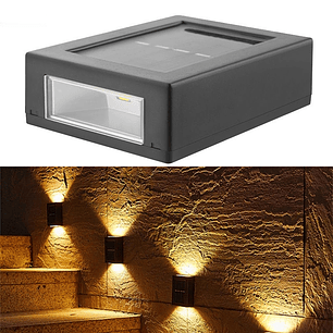 Lampara Aplique Solar X2 Exterior Impermeable