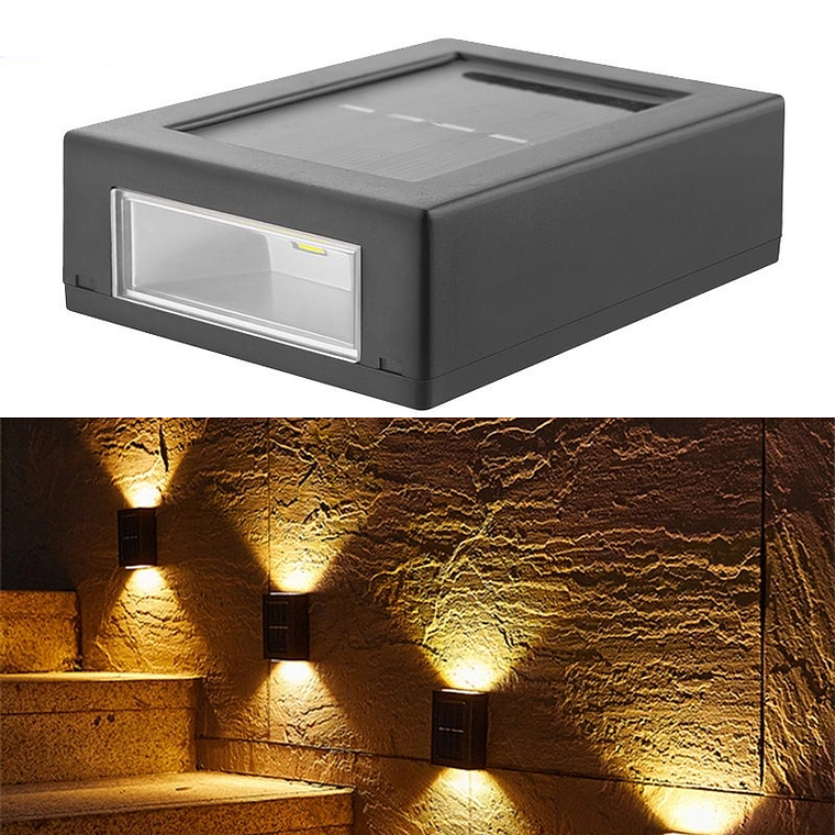 Lampara Aplique Solar X2 Exterior Impermeable 2