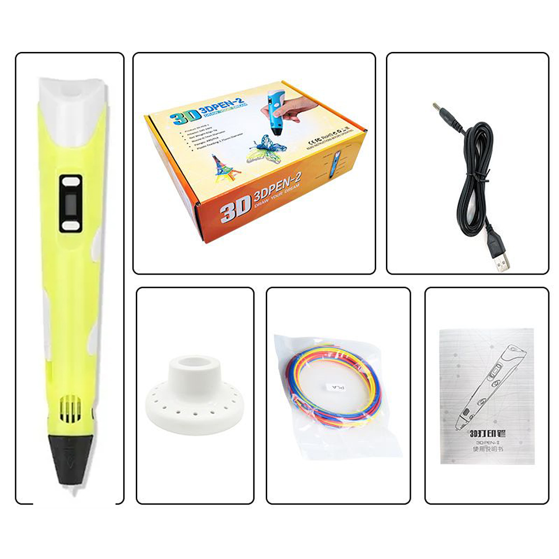 Bolígrafo Lapiz Impresora 3d Con Pantalla + Insumos 4