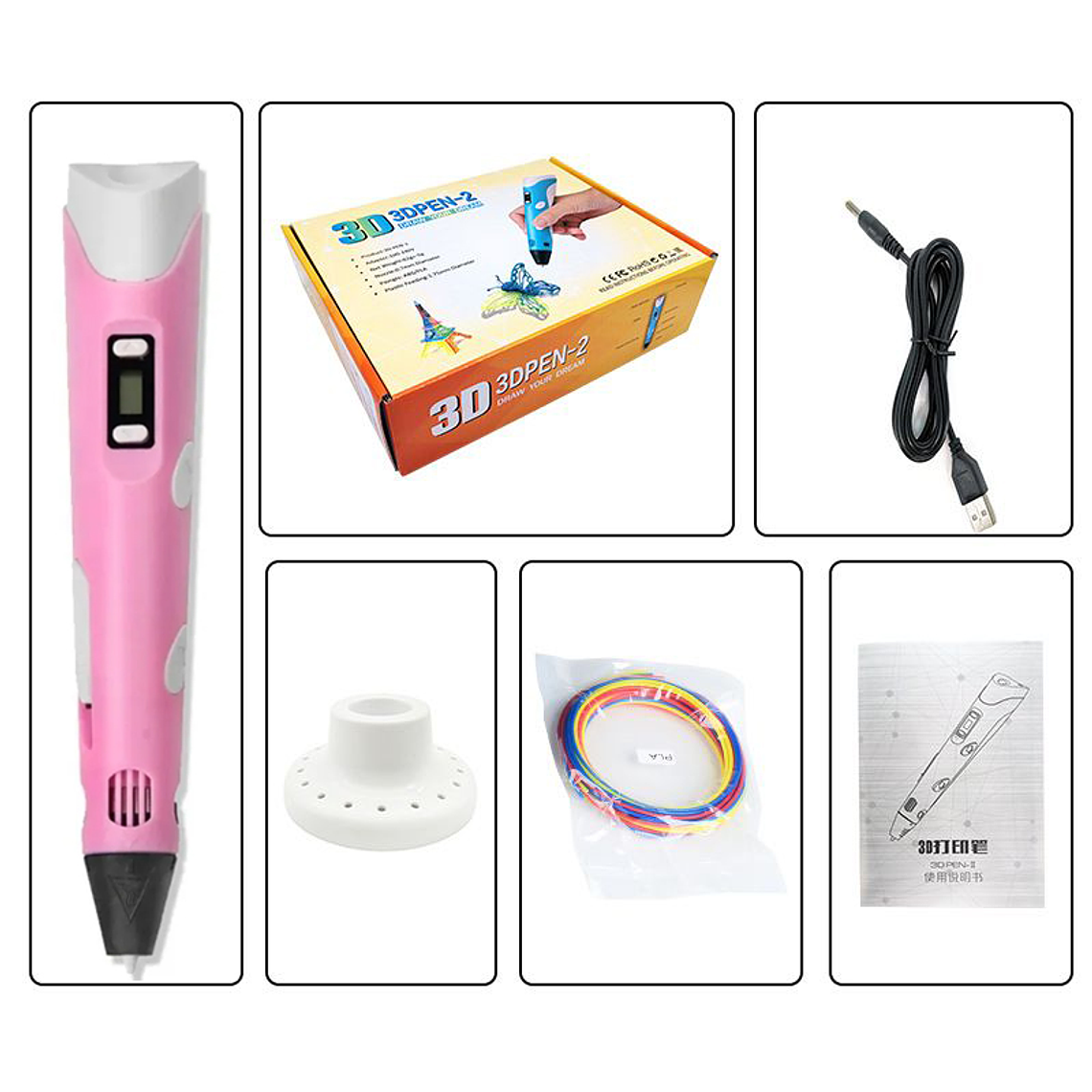 Bolígrafo Lapiz Impresora 3d Con Pantalla + Insumos 2