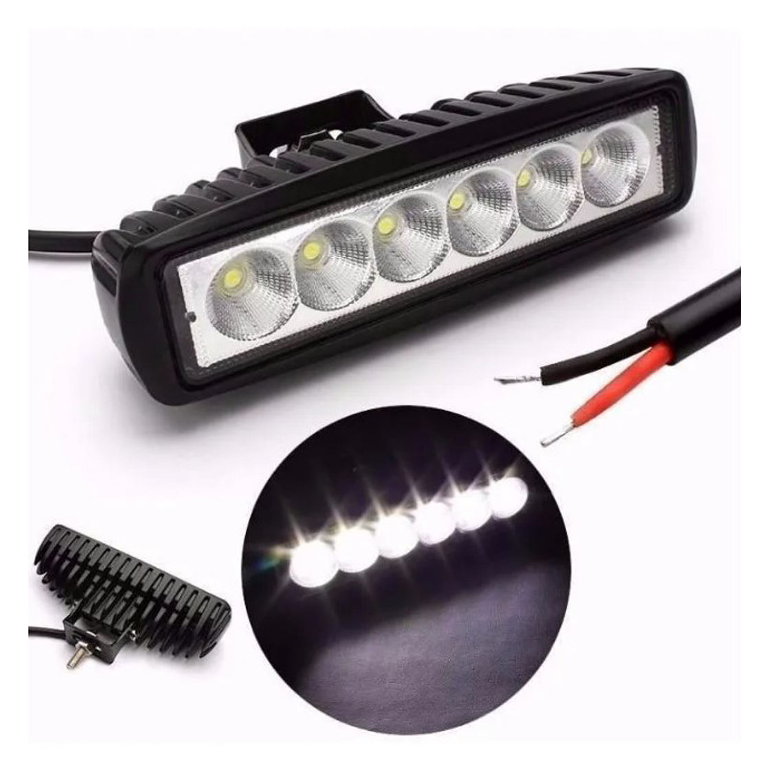 Pack 4 Barra 18w Auto Repuesto 1