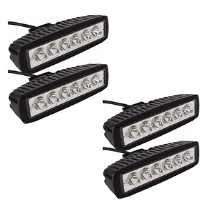 Pack 4 Barra 18w Auto Repuesto
