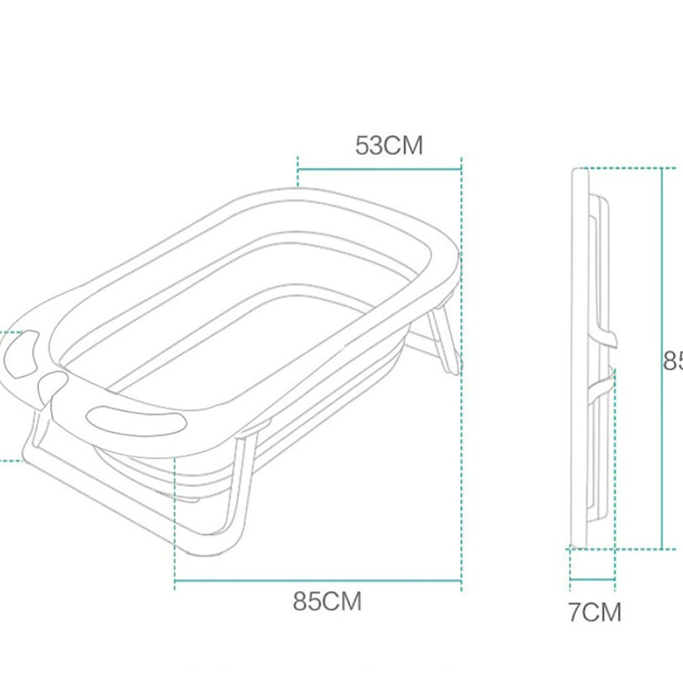 Tina Bebe Bañera Plegable Antideslizante 5
