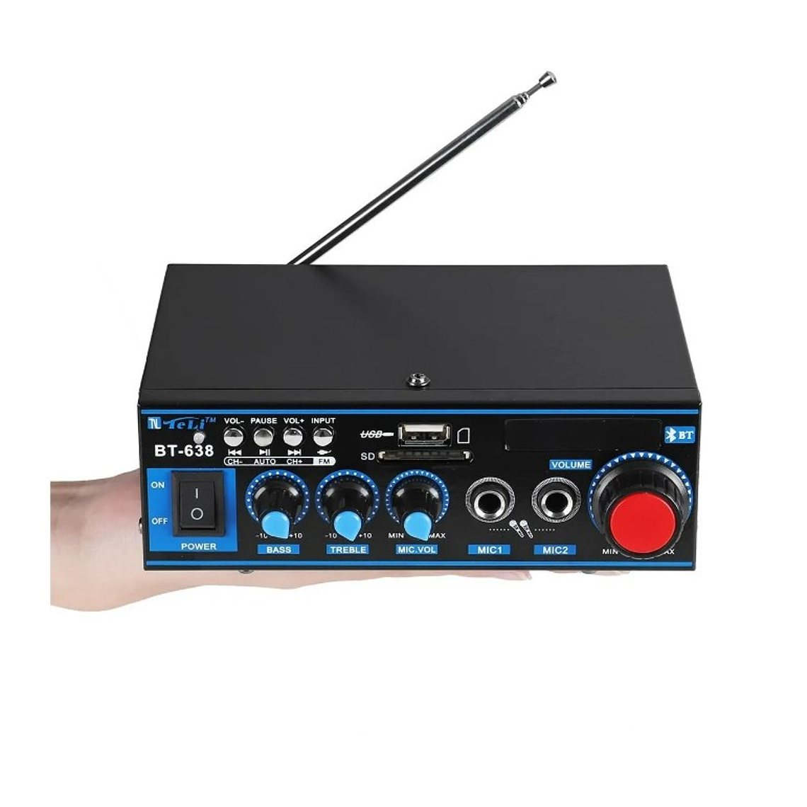 Mini Amplificador Bluetooth Digital Hifi 2ch 1