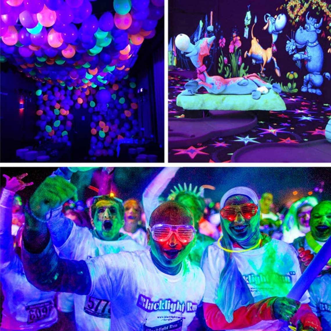 Foco 36 Led Uv Negro Luz Dmx Fiesta Fluor 5