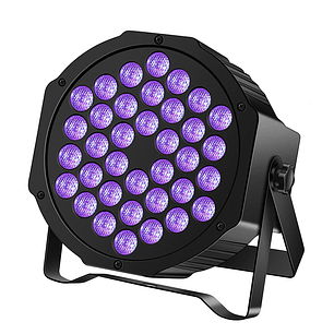 Foco 36 Led Uv Negro Luz Dmx Fiesta Fluor