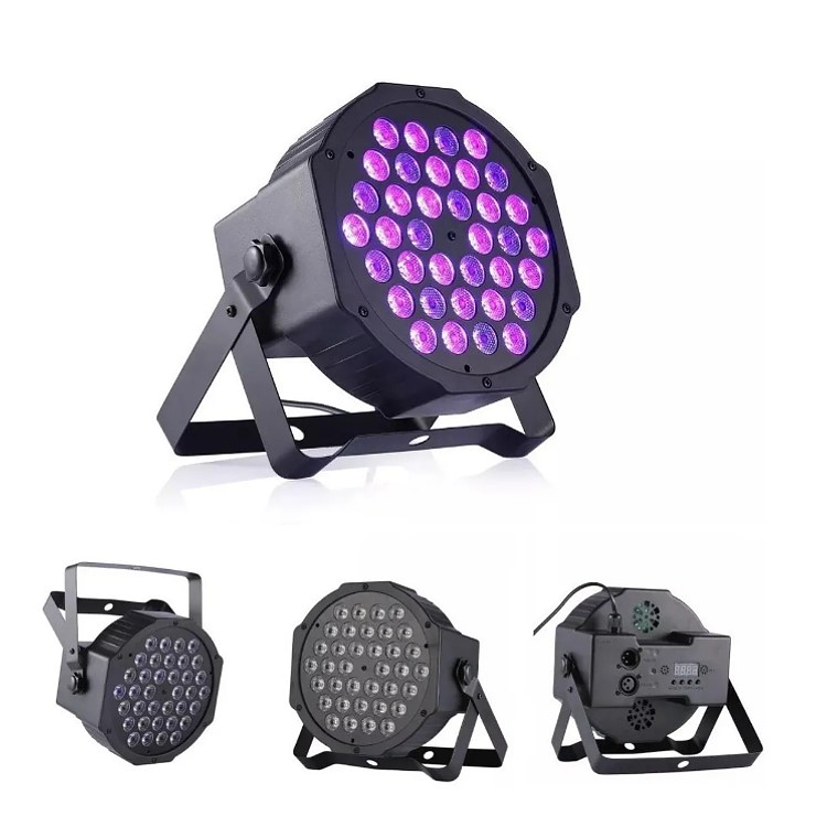 Foco 36 Led Uv Negro Luz Dmx Fiesta Fluor 2