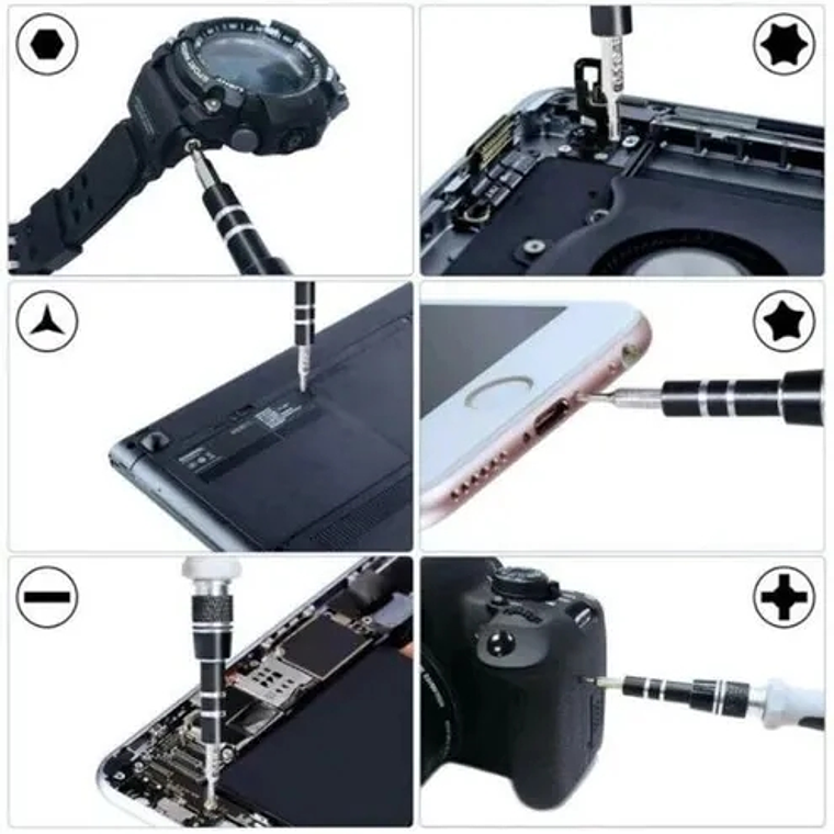 Set 115 Pcs Destornilladores Precisión Torx Magnéticos 6