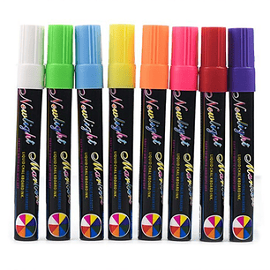 Set 8 Plumones Lápiz Pizarra Led