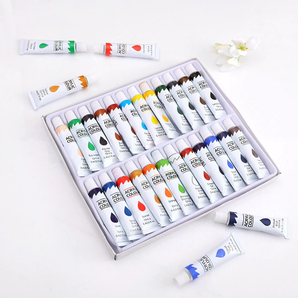 Kit 40pcs Lienzo Pintura Acrilica Bastidor Espatulas Pinceles 5