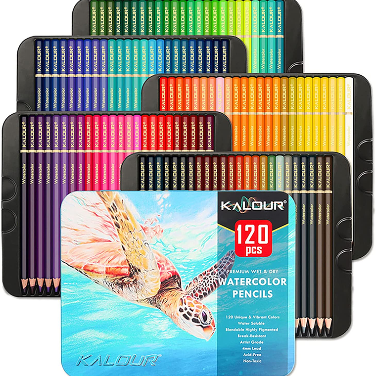Set 120 Lapices Colore Arte Profesional Dibujo Caja Metálica 1