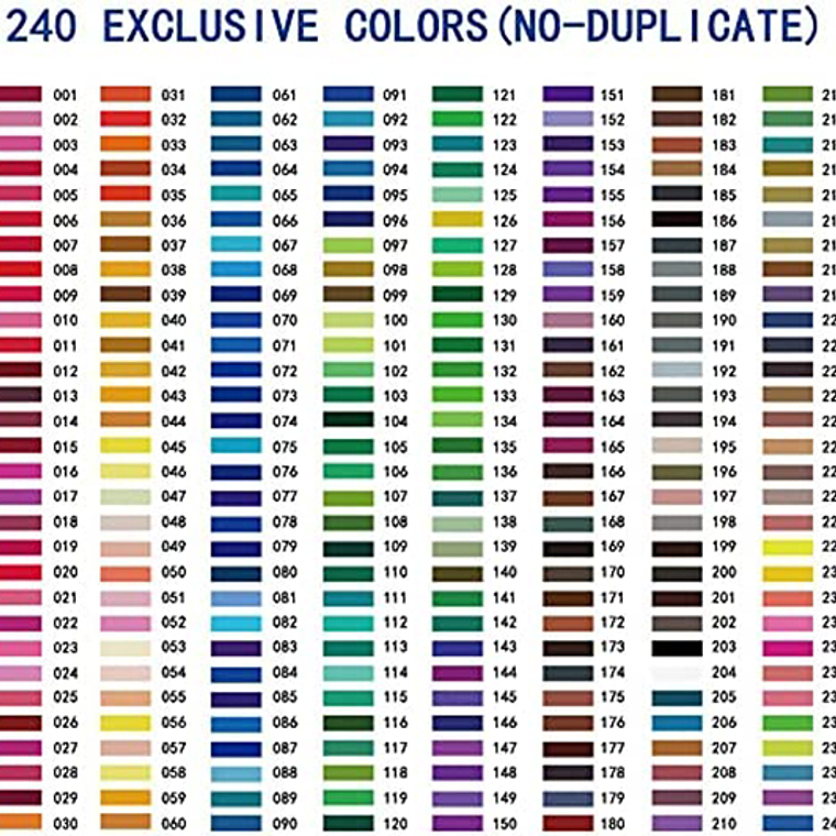 Set 240 Lapices Colore Arte Profesional Dibujo Caja Metálica 6