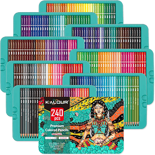 Set 240 Lapices Colore Arte Profesional Dibujo Caja Metálica