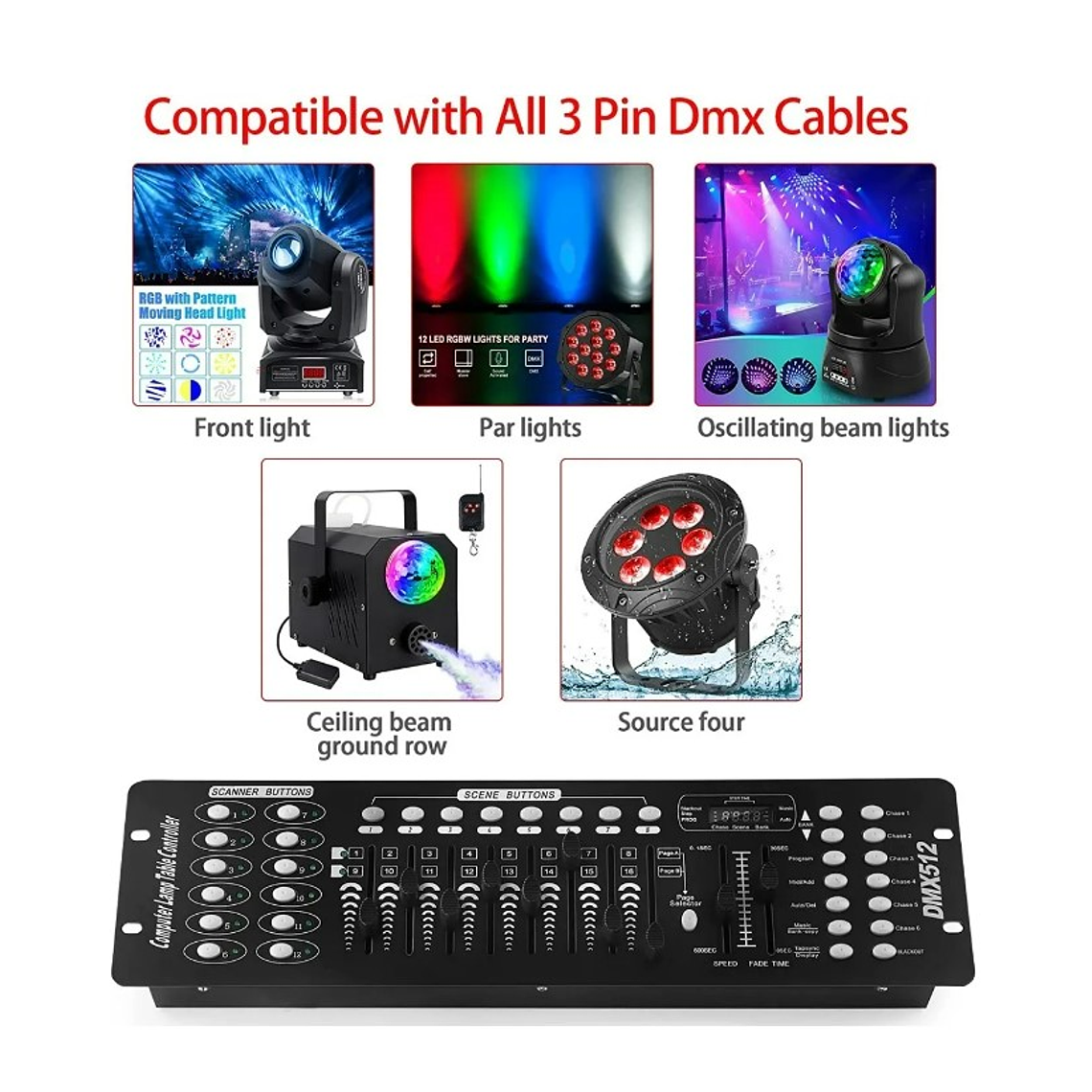 Controlador Dmx 512 Consola Mesa Iluminación 192 Canles 4