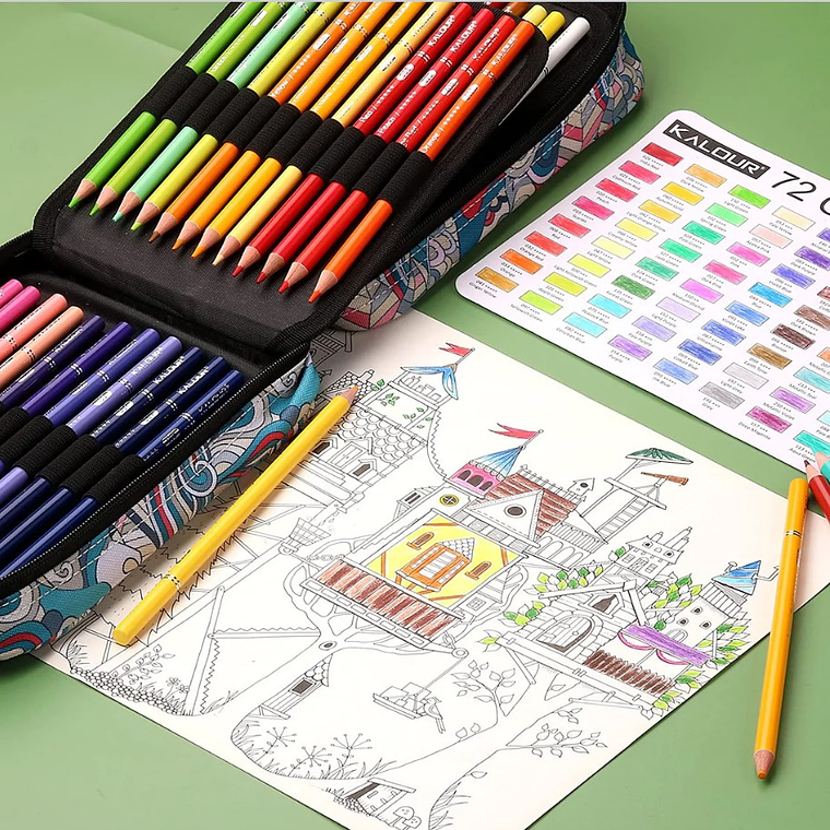 Juego De 72 Lapices De Colores Acuarela 4 Capas Estuche 3