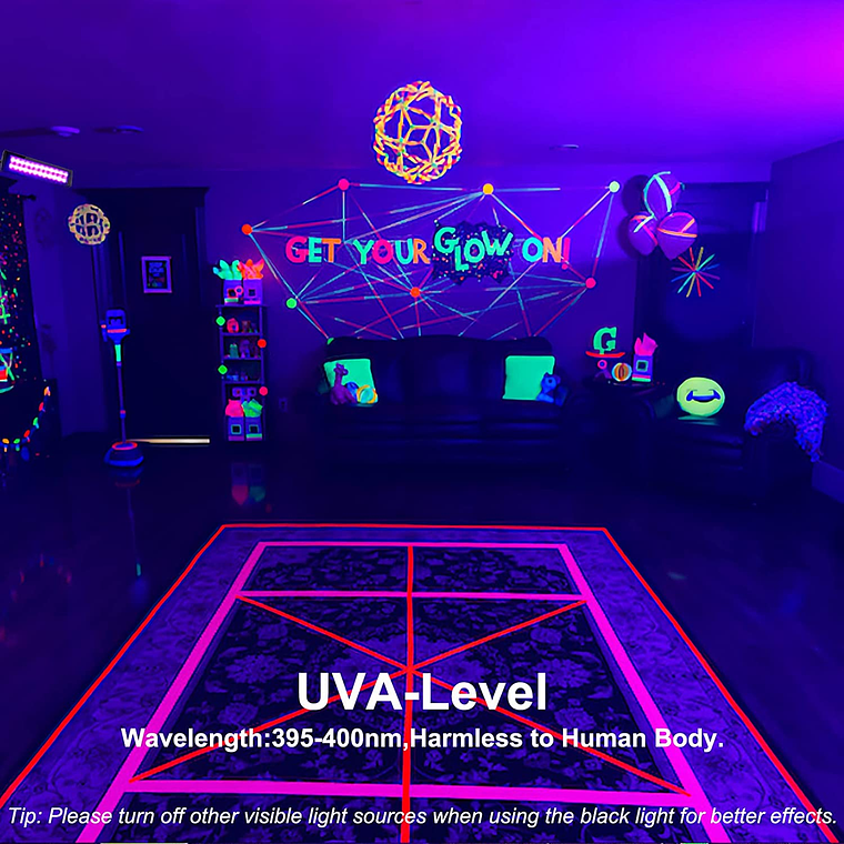 Barra Led Luz Ultra Violeta Fiesta Flúor 48w Uv 44cm 3