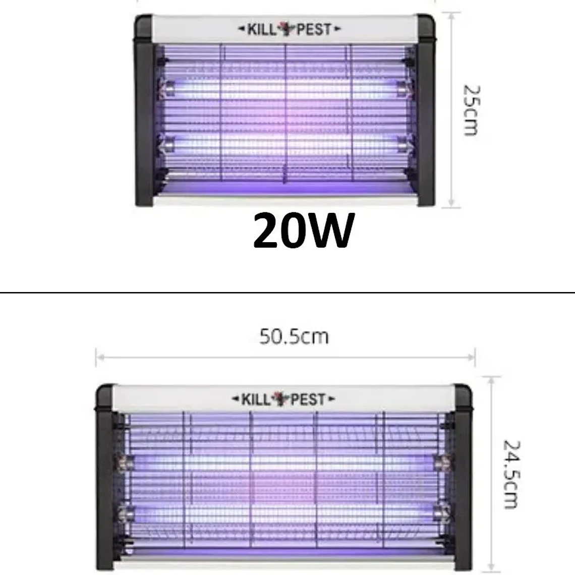 Lámpara Uv Eléctrica Mata Mosquitos Moscas Insectos 20w 4
