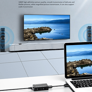 Extensor Video Audio Digital 60mts Hdmi Cable Red Utp Rj45