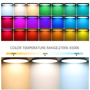 Lámpara Plafon Led Rgbwc 24w Sobrepuesto