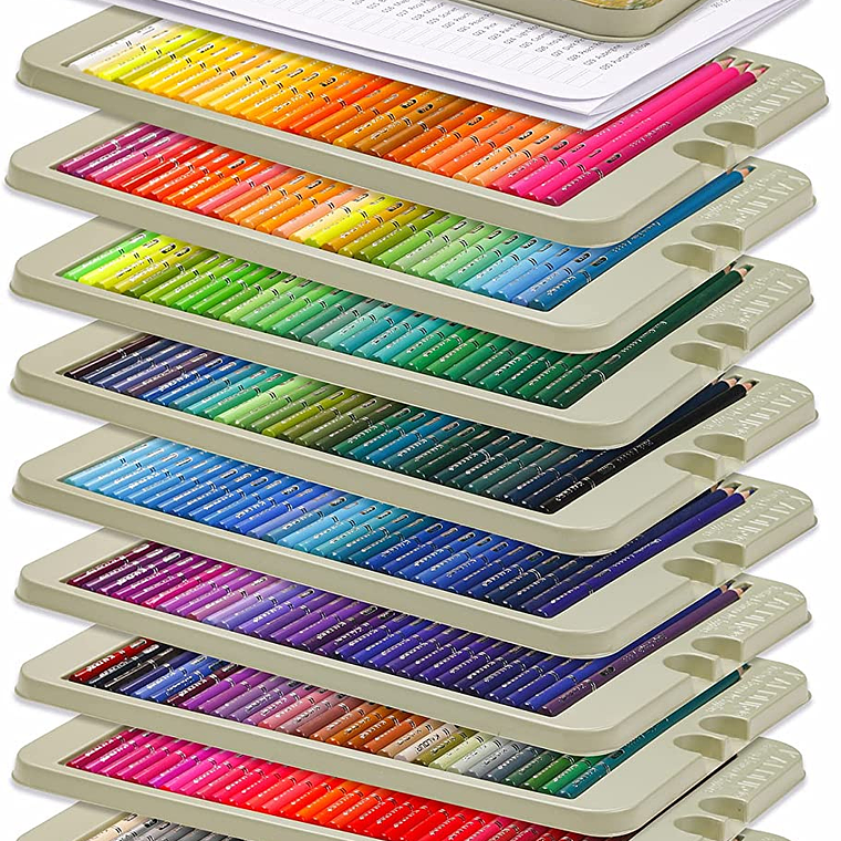 Set 300 Lapices Colore Arte Profesional Dibujo Caja Metálica 2