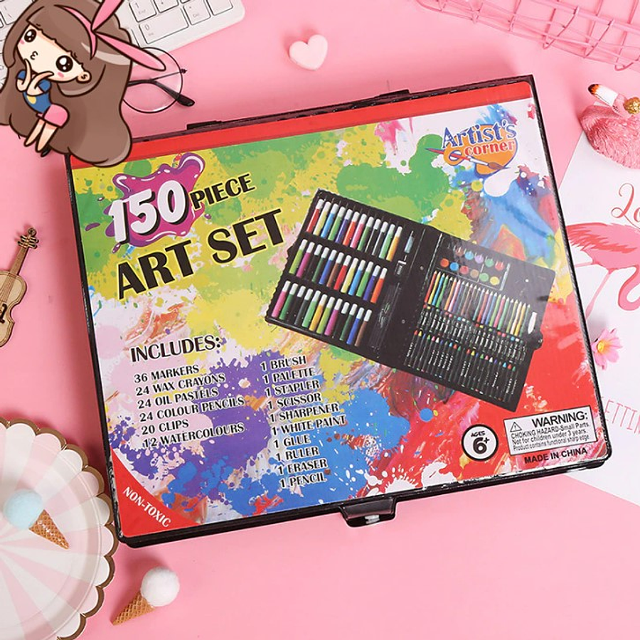Set De Arte Para Niños 150 Piezas Lápices Para Colorear