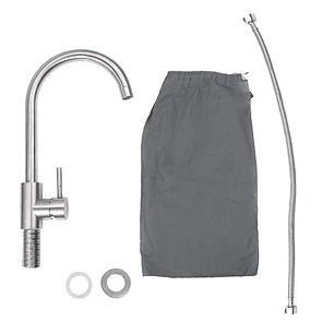 Grifo Monomando Llave Lavaplatos Lavaloza Acero Inoxidable