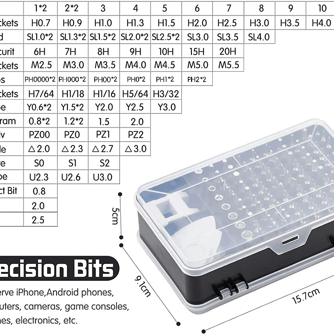 Set 115 Pcs Destornilladores Precisión Torx Magnéticos 2