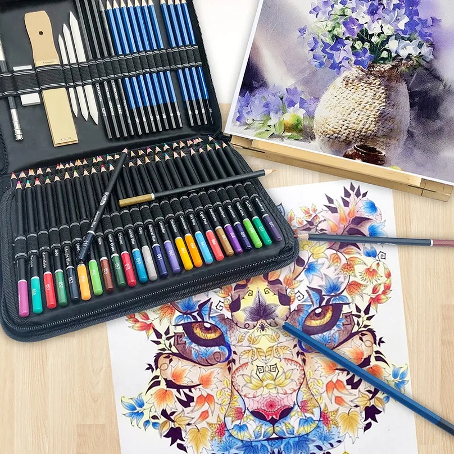 Set profesional de lápices de colores, 72 colores