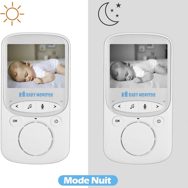 Cámara Bebe Monitor Pantalla Bebe Nocturno Vb605 2